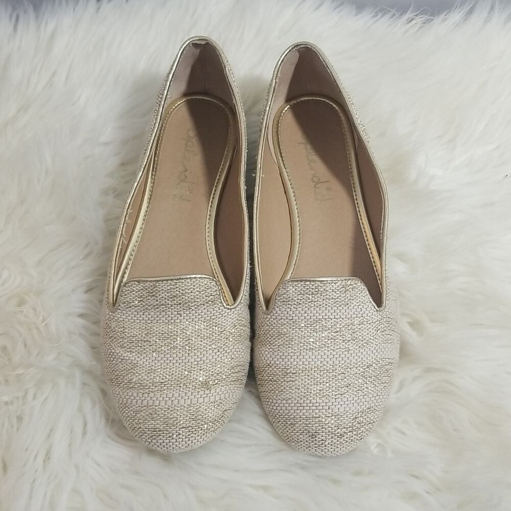Splendid Paige Beige Woven Flats with Gold Accent Women’s Size 7 Boho Chic